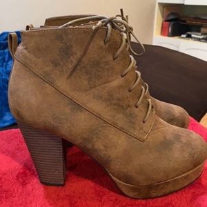 No Call Tan Ankle Boots